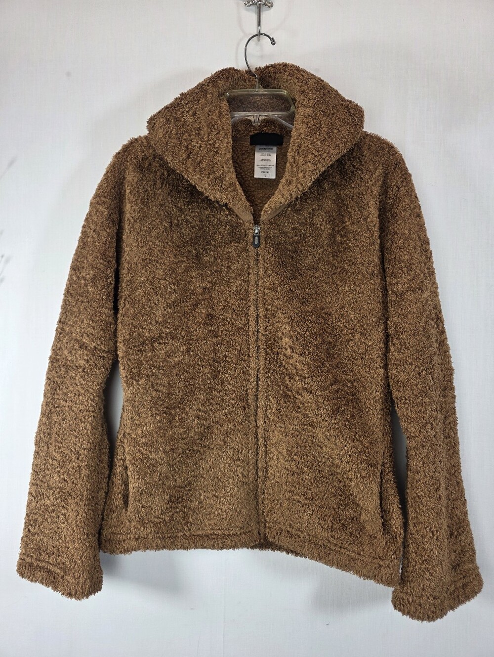 Patagonia Synchilla Curly-Q Teddy Bear Fleece Jacket Brown Size L